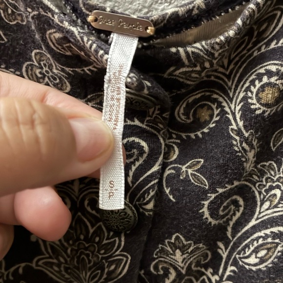 Free People Ponte de Roma Brown Paisley Floral Skater Dress S - Picture 10 of 13